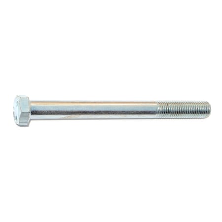 Grade 5, 3/8-24 Hex Head Cap Screw, Zinc Plated Steel, 4 In L, 6 PK